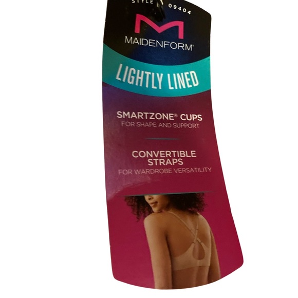 Maidenform smartzone cups pink floral lace bra new with tags size 40D. - Picture 3 of 4